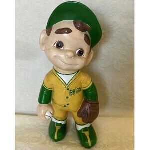 Vintage Atlantic Mold Ceramic Baseball Player Figurine “Brian” Smiley Boy 1970’s
